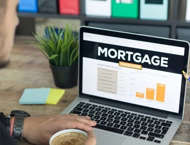 Man checking Mortgage resources